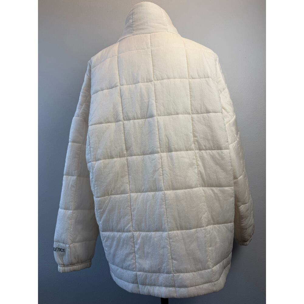Fabletics Medium Puffer Jacket Full Zip White Qui… - image 2